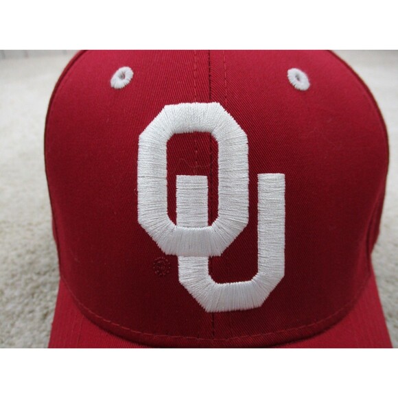 Oklahoma Sooners Hat Cap Strap Back One Size Red White NCAA College Football Men - Picture 3 of 10